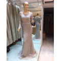 Suzhou Long Sleeve Mesh Elegant Luxury Lace Appliqued 2017 Mermaid Evening Dresses